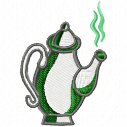 Teapots Embroidery Design 7 Teapots Embroidery Design 7